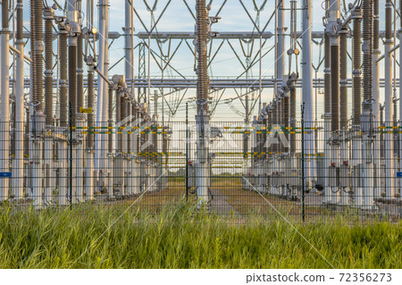 Modern Transformation power station yard Modern Transformation power station yard 72356273