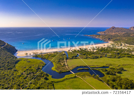 Aerial view east coast of Corsica Aerial view east coast of Corsica 72356417