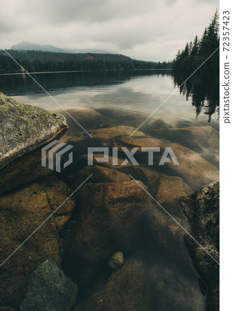 Lake Strbske pleso in High Tatras mountain. Lake Strbske pleso in High Tatras mountain. 72357423