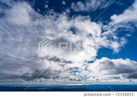 Sky background with ocean in the skyline Sky background with ocean in the skyline 72358055