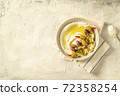 Popular middle eastern appetizer labneh  72358254