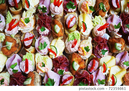 special czech one side sandwiches background 72359861