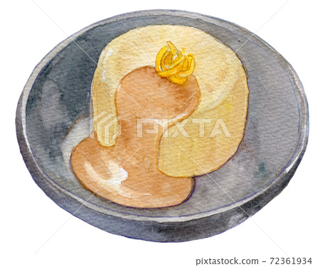 Watercolor illustration food Furofuki radish 72361934