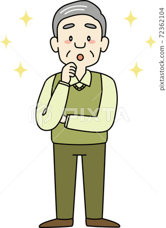 祖父與明亮的眼睛(整個身體) 祖父與明亮的眼睛(整個身體) 72362104