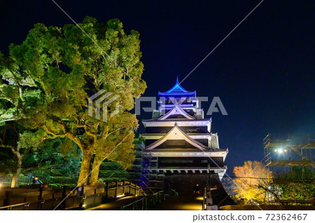 熊本城2020年，城堡最美麗的夜景 72362467