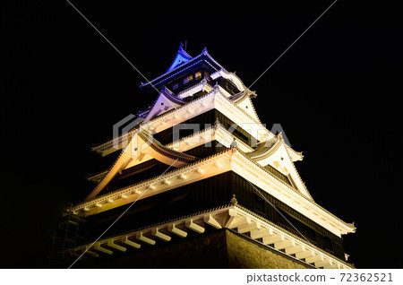 Kumamoto Castle 2020, the most beautiful night view of the castle 72362521