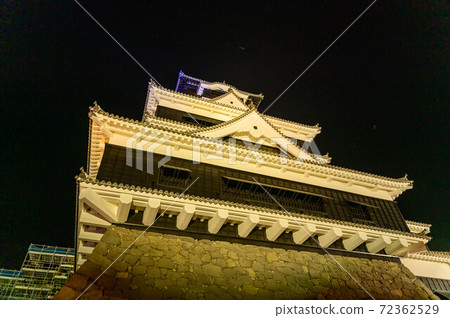 Kumamoto Castle 2020, the most beautiful night view of the castle 72362529