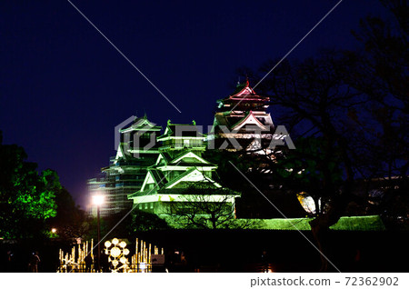 熊本城2020年，城堡最美麗的夜景 72362902