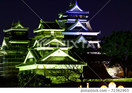 熊本城2020年，城堡最美麗的夜景 72362903