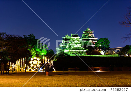 Kumamoto Castle 2020, the most beautiful night view of the castle Kumamoto Castle 2020, the most beautiful night view of the castle 72362937
