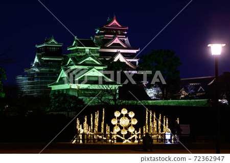 熊本城2020年,城堡最美麗的夜景 熊本城2020年,城堡最美麗的夜景 72362947