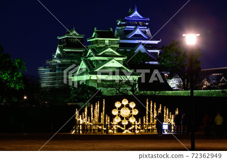 熊本城2020年，城堡最美麗的夜景 72362949