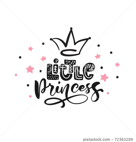 Little princess calligraphy lettering hand... - Stock Illustration ...
