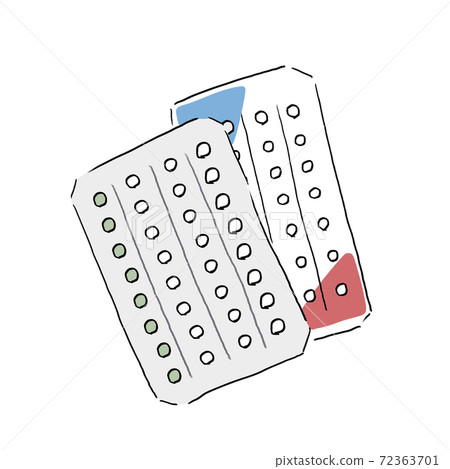 Illustration of oral contraceptives 72363701