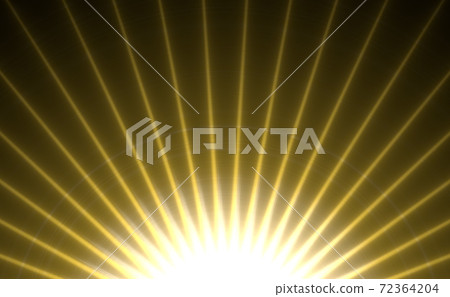 照亮黑暗的金色光芒，3D渲染 72364204