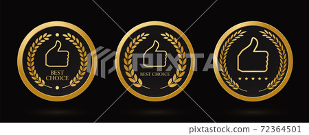 Gold laurel wreath or laureate wreath as award 72364501