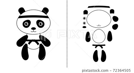 Animal mascot for kid's martial arts club like judo, jujutsu 72364505
