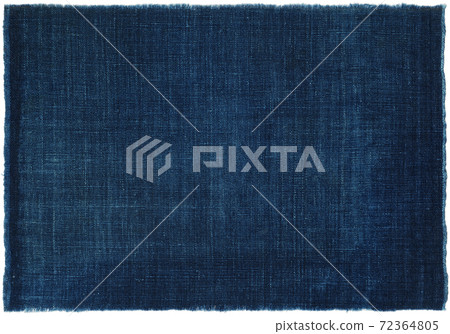 Indigo dyeing of the age, slightly discolored fabric Indigo dyeing of the age, slightly discolored fabric 72364805