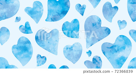 Watercolor heart pattern seamless - Stock Illustration [72366839] - PIXTA