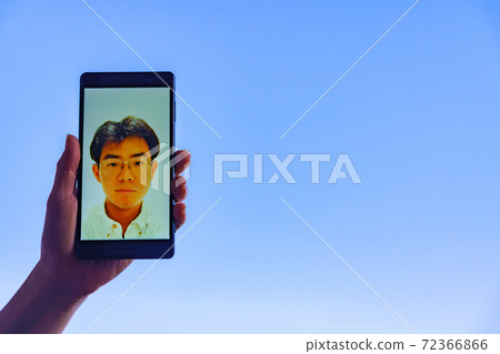 Face recognition security eKYC DX [Image of digitization of authentication] 72366866