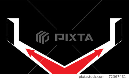 Arrows showing the direction. Arrows showing the direction. 72367481