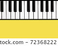 Synthesizer keyboard in trendy yellow color 2021 72368222