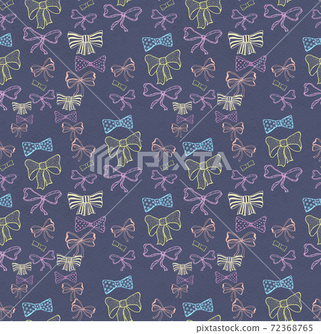 Seamless pattern with skerchy bows Seamless pattern with skerchy bows 72368765