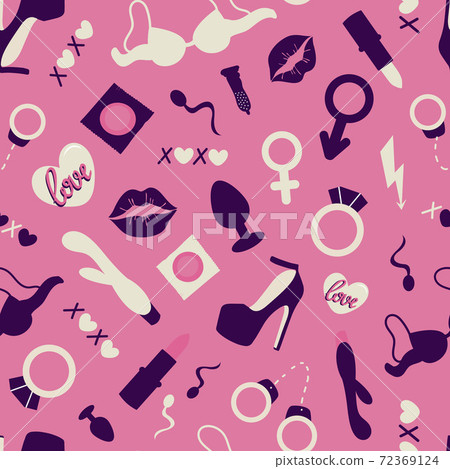 Adult toys seamless pattern.Valentines day design Adult toys seamless pattern.Valentines day design 72369124