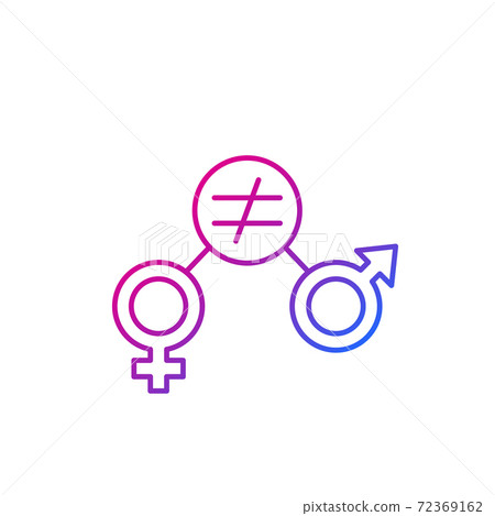 gender equity icon, trendy line vector gender equity icon, trendy line vector 72369162