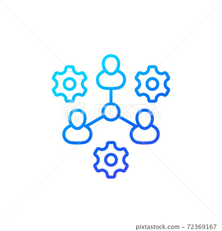cooperation, combined effort line icon 72369167