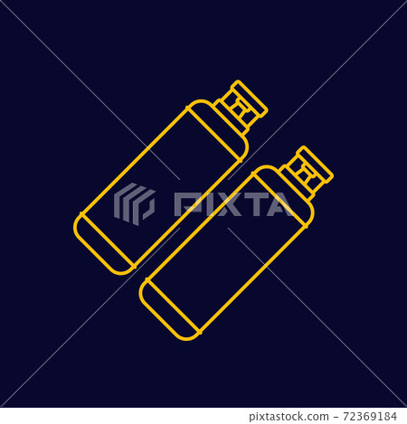 gas cylinders, tanks line icon gas cylinders, tanks line icon 72369184