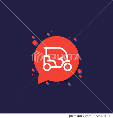 Golf cart icon, line vector design Golf cart icon, line vector design 72369185