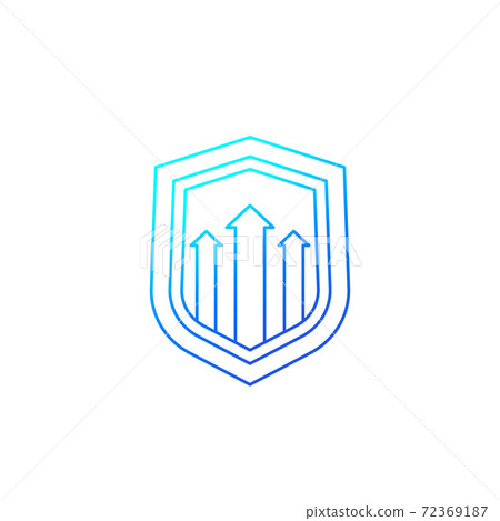 security increase, secure growth line icon security increase, secure growth line icon 72369187