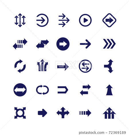 arrows set, direction vector icons arrows set, direction vector icons 72369189