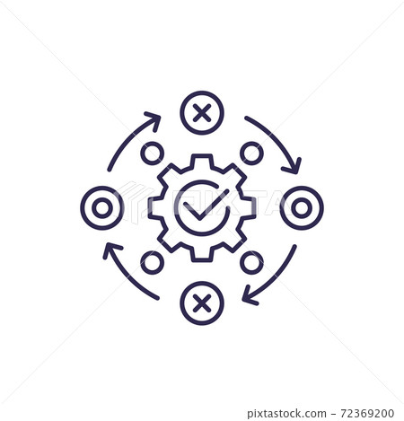 project management icon, line vector project management icon, line vector 72369200
