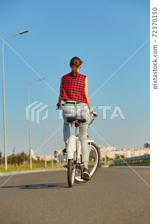 biker on road biker on road 72370150