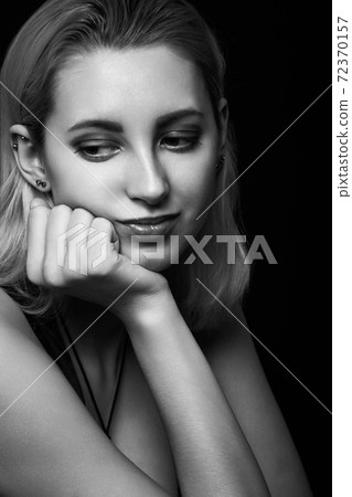 cute blond woman 72370157