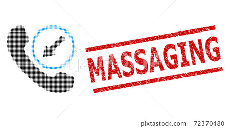 Distress Massaging Seal and Halftone Dotted Incoming Call 72370480
