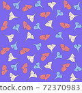 Delicate colorful seamless pattern with ginkgo leaves drawing. Purple background vector illustration for prints on paper, fabric, textile 72370983