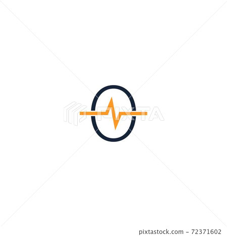 Letter O icon logo combined with pulse icon design Letter O icon logo combined with pulse icon design 72371602