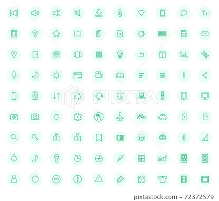 Business icon set (green) - Stock Illustration [72372579] - PIXTA