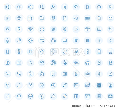Business icon set (blue) 72372583