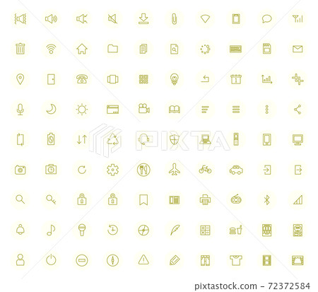 Business icon set (yellow) Business icon set (yellow) 72372584