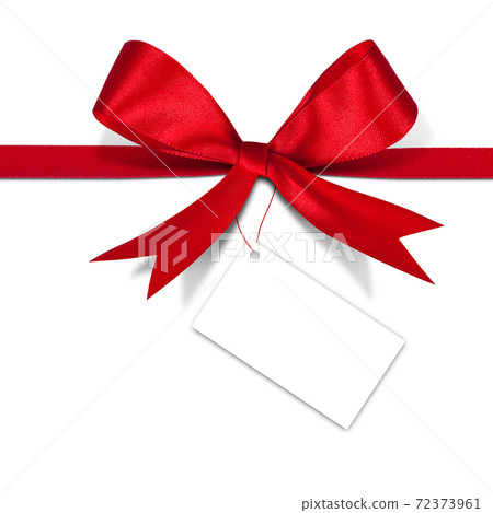 Gift card note with ribbon on isolated background Gift card note with ribbon on isolated background 72373961