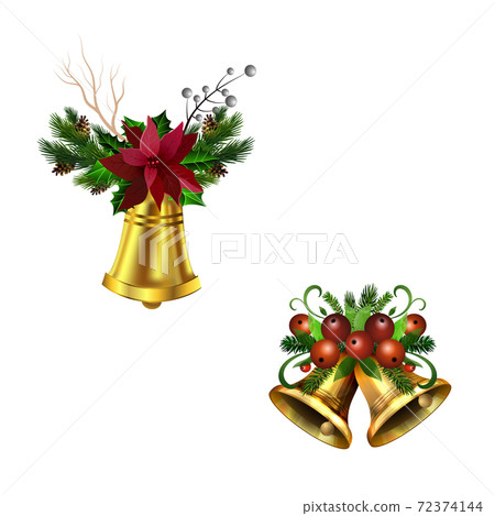Christmas Holly brunches decoration vector 72374144