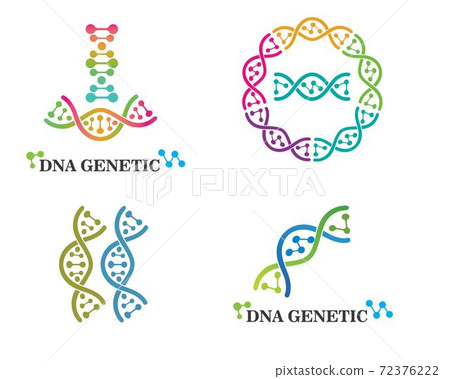 Dna genetic logo icon illustration - Stock Illustration [72376222] - PIXTA