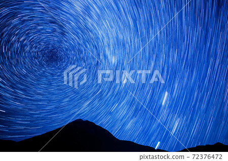 Starscape of Shiretoko, Hokkaido: Mt. Rausu and the trail of stars at the Shiretoko Pass Starscape of Shiretoko, Hokkaido: Mt. Rausu and the trail of stars at the Shiretoko Pass 72376472