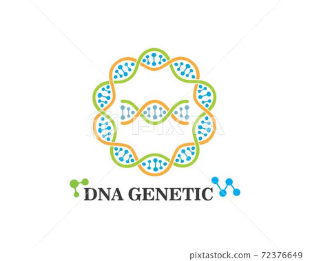 Dna genetic logo icon illustration 72376649
