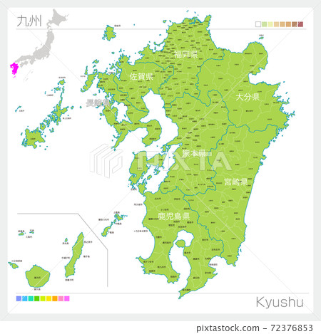 九州地區,九州,城市/城鎮/村莊名稱的地圖(城市/城鎮/村莊/分區) 九州地區,九州,城市/城鎮/村莊名稱的地圖(城市/城鎮/村莊/分區) 72376853