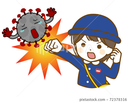 Kindergarten boys fighting off the virus Kindergarten boys fighting off the virus 72378316